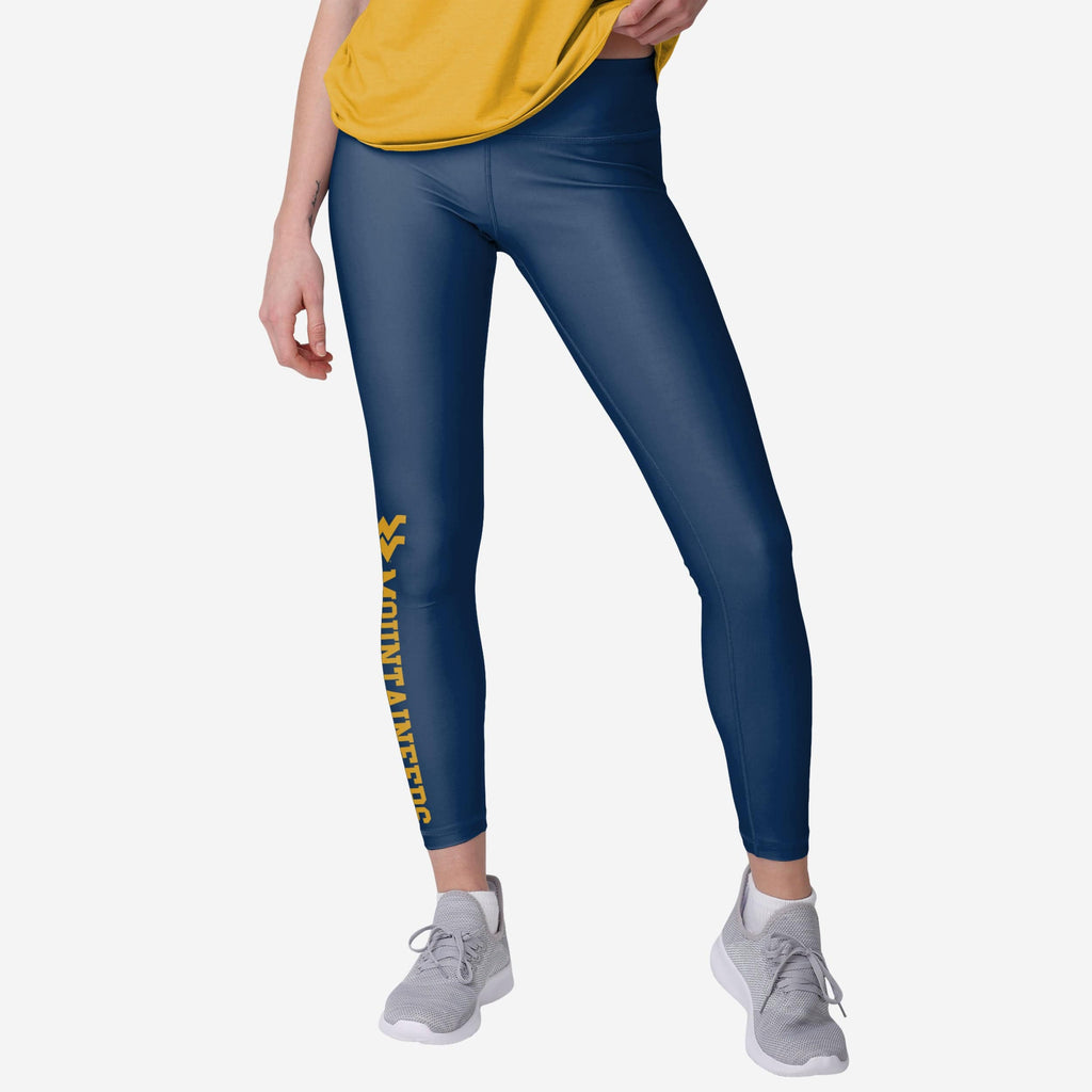 West Virginia Mountaineers Womens Solid Wordmark Legging FOCO S - FOCO.com