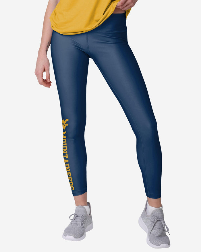 West Virginia Mountaineers Womens Solid Wordmark Legging FOCO S - FOCO.com