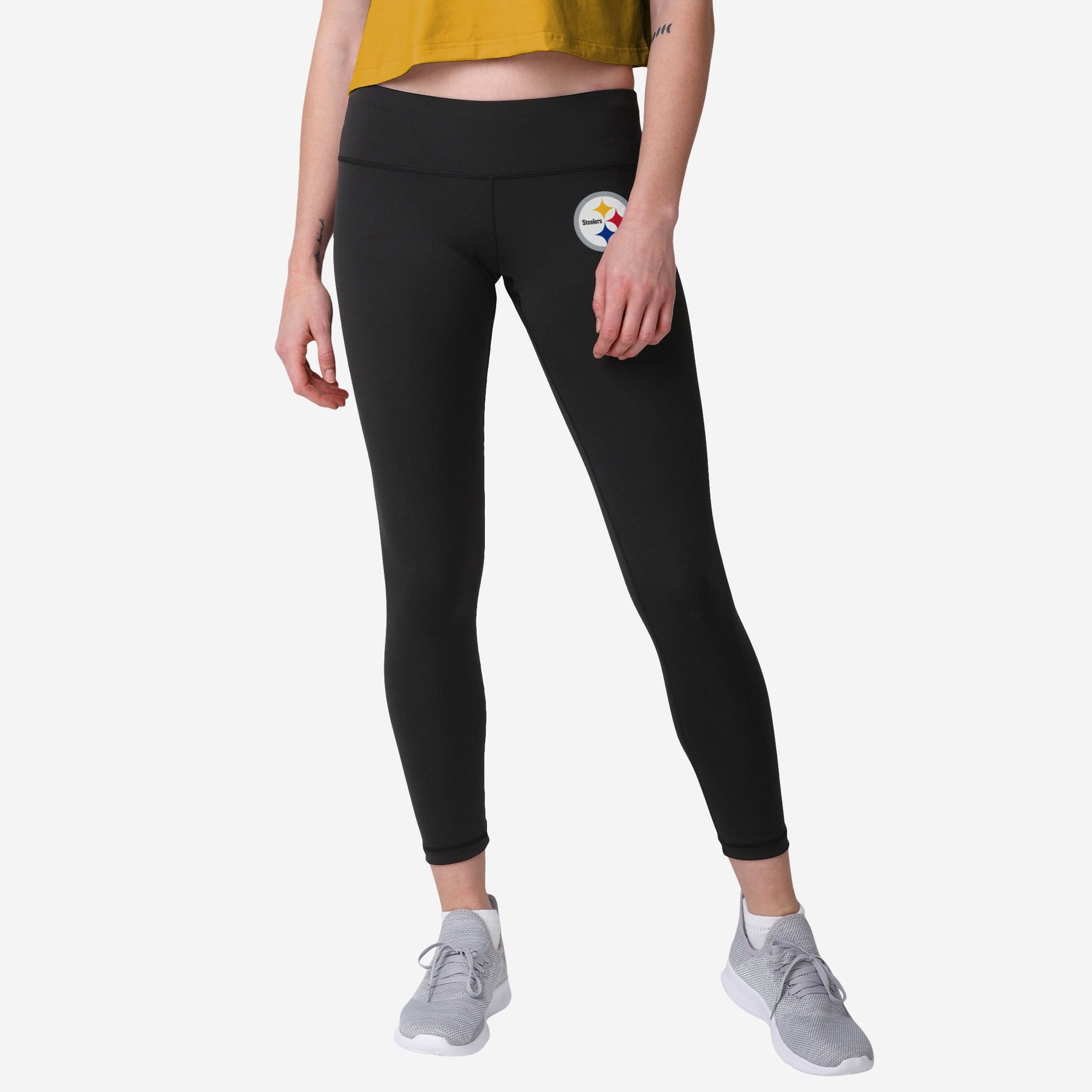 Nike Women's Team (NFL Pittsburgh Steelers) High-Hip Crew in Black, Size: Xs | 00CX057Y7L-06H