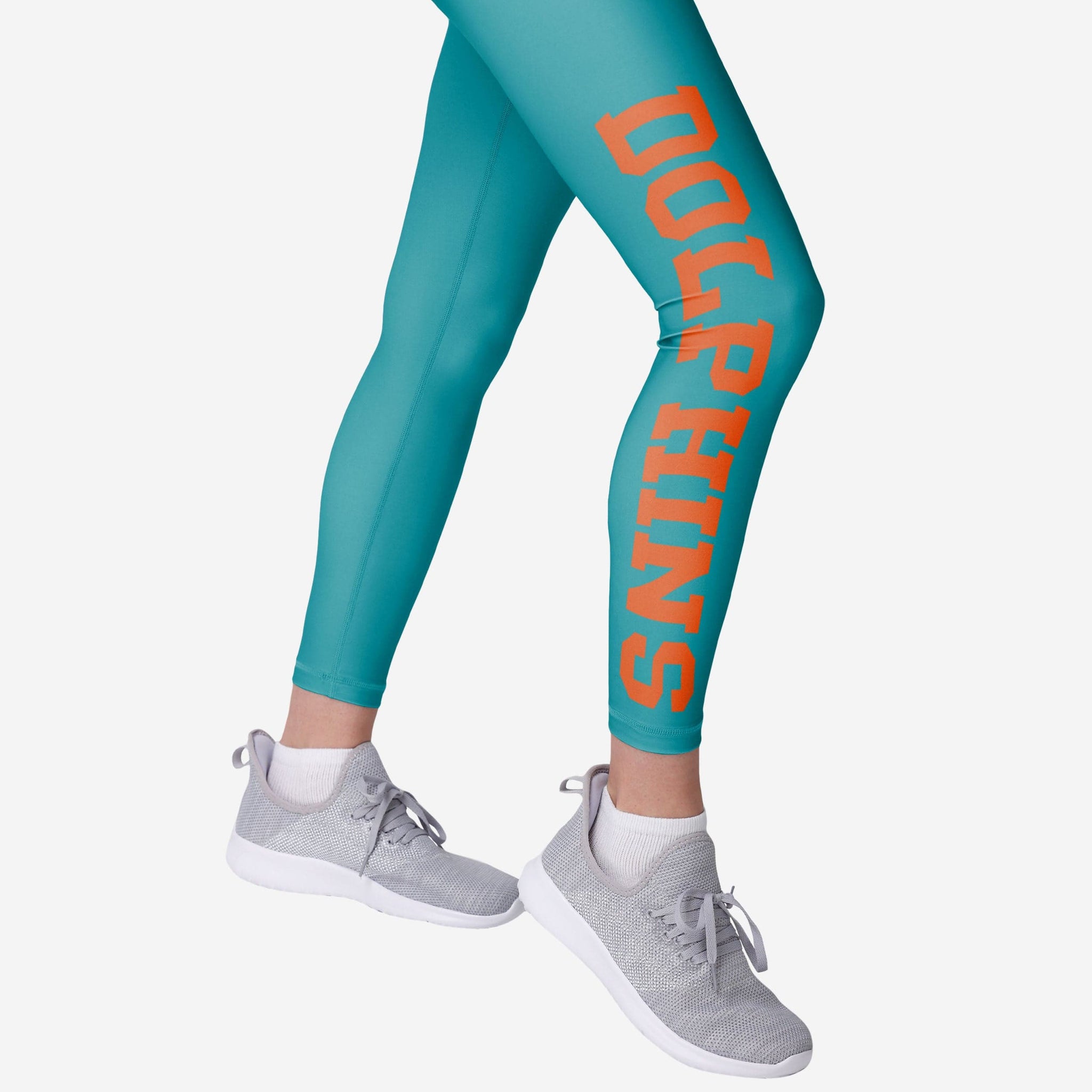 FOCO Miami Dolphins NFL Womens Calf Logo Black Leggings