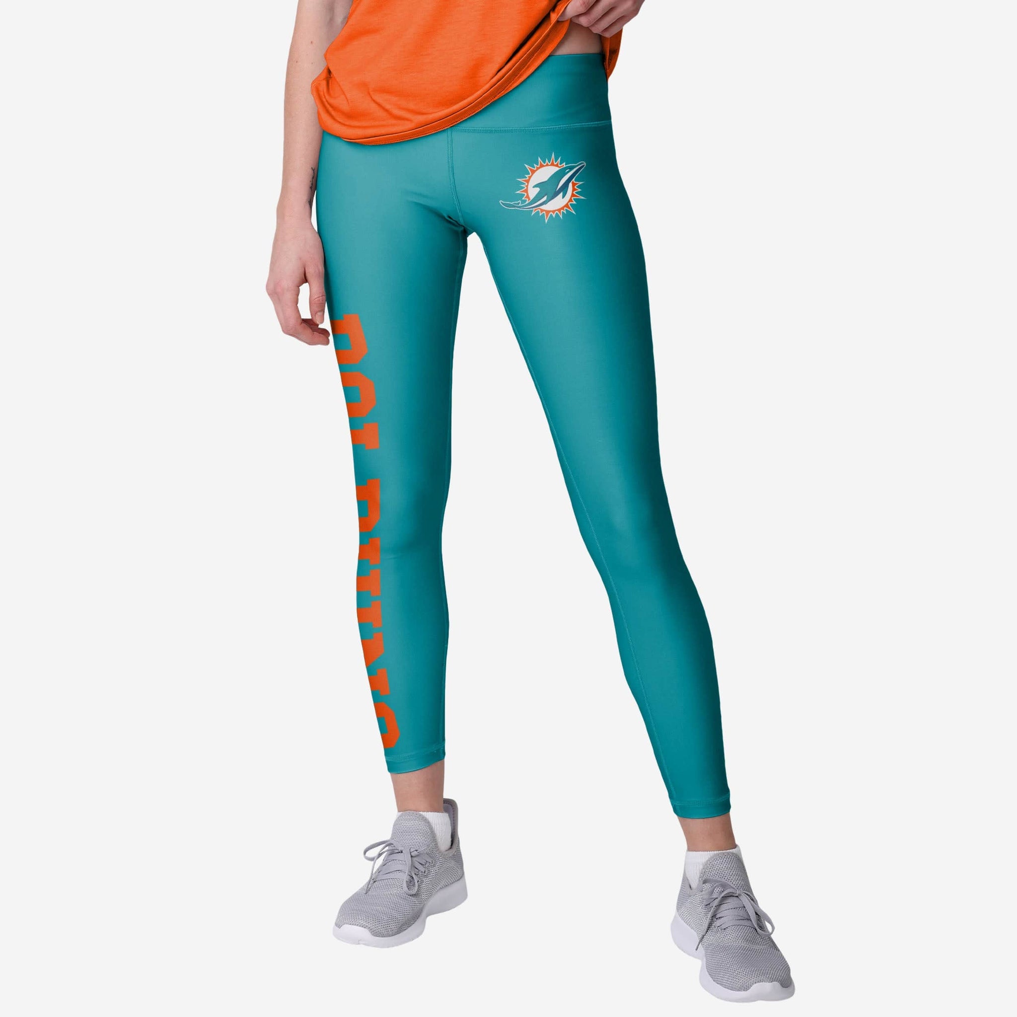 Forever Collectibles NFL Women's Miami Dolphins Gradient 2.0 Wordmark Legging