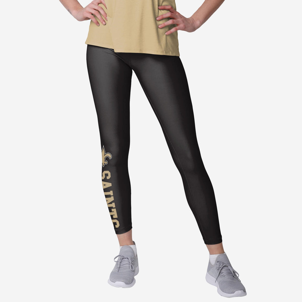 New Orleans Saints Womens Solid Wordmark Legging FOCO S - FOCO.com