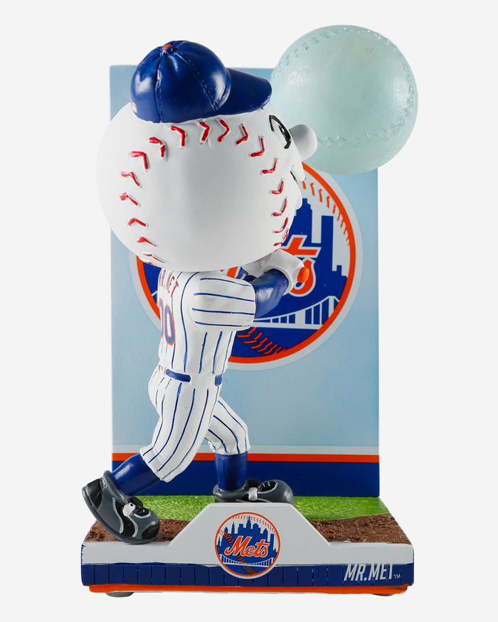 Mr Met & Mrs Met New York Mets Trumpet Mini Mascot Bobblehead Scene FOCO