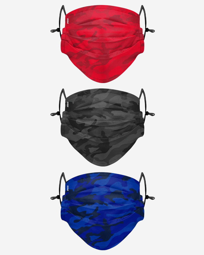 Camo Adjustable 3 Pack Face Cover FOCO - FOCO.com