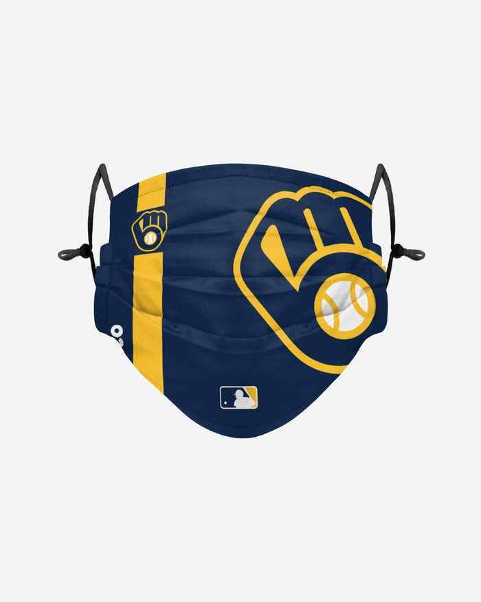 Milwaukee Brewers On-Field Adjustable Navy Face Cover FOCO - FOCO.com