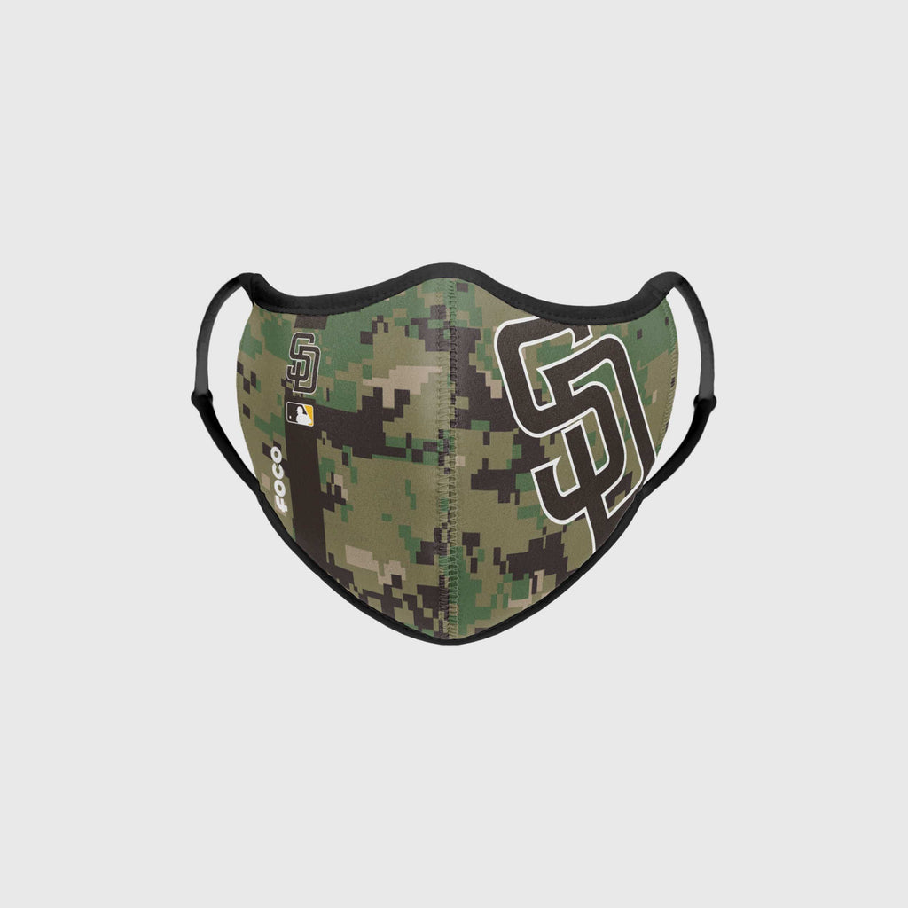 San Diego Padres On-Field Adjustable Camo Brown Sport Face Cover FOCO - FOCO.com