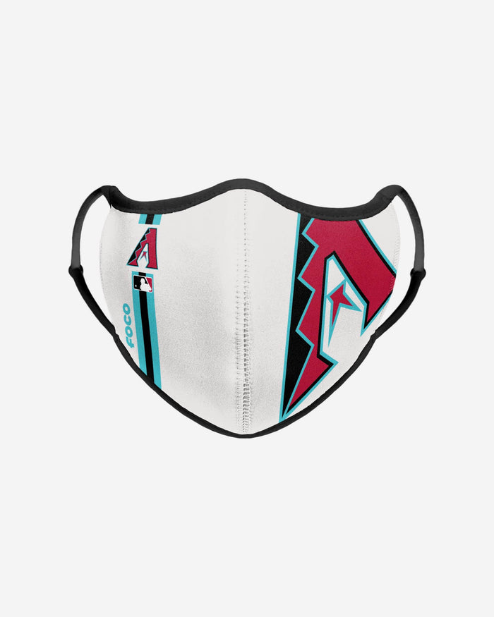 Arizona Diamondbacks On-Field Adjustable White & Teal Sport Face Cover FOCO - FOCO.com