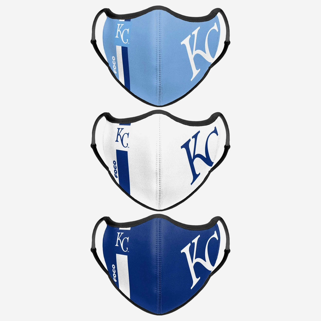 Kansas City Royals Sport 3 Pack Face Cover FOCO - FOCO.com