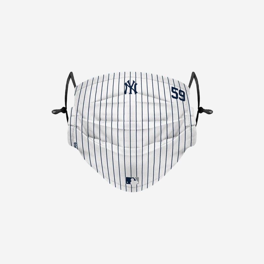 Luke Voit New York Yankees On-Field Gameday Pinstripe Adjustable Face Cover FOCO - FOCO.com