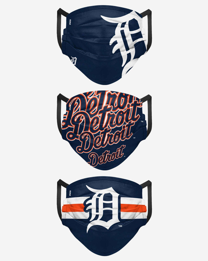 Detroit Tigers MLB Womens Matchday 3 Pack Face Cover