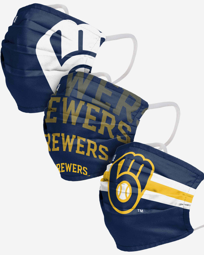 Milwaukee Brewers Matchday 3 Pack Face Cover FOCO - FOCO.com