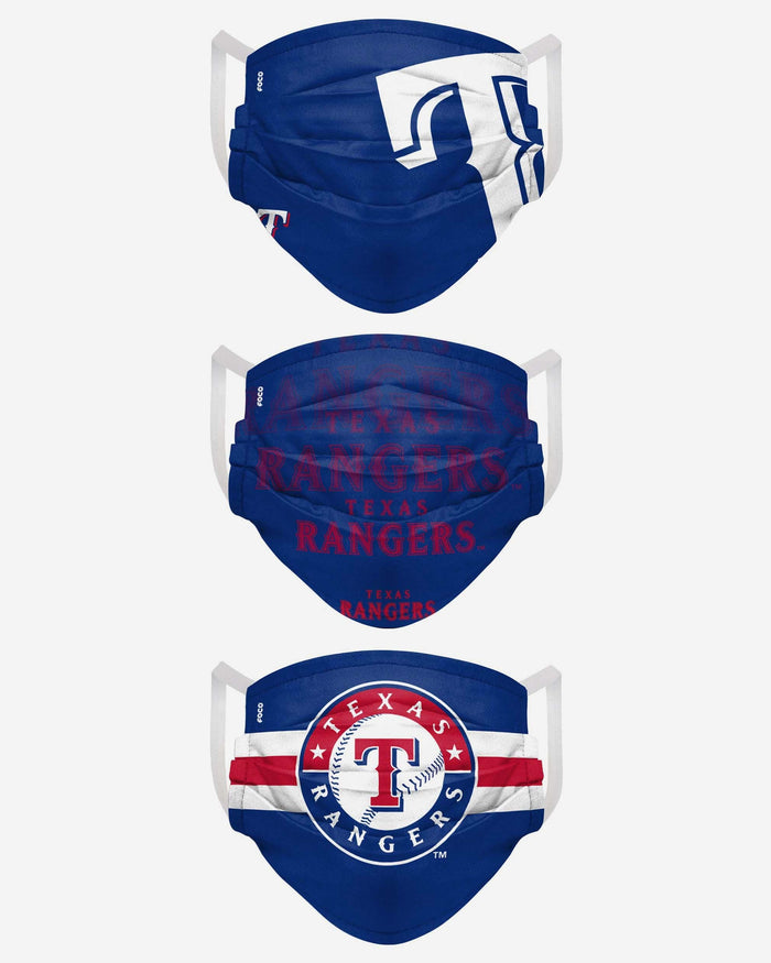 Texas Rangers Matchday 3 Pack Face Cover FOCO - FOCO.com