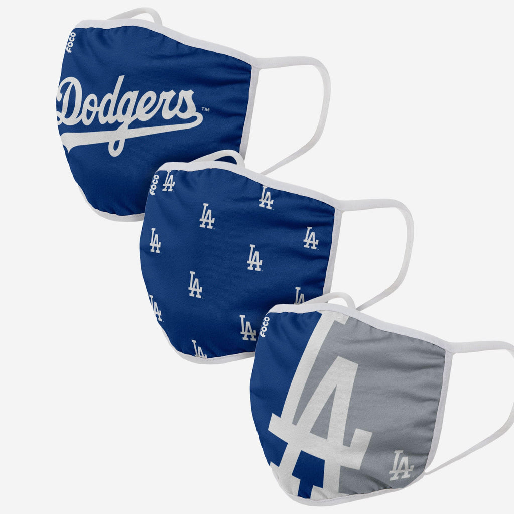 Los Angeles Dodgers 3 Pack Face Cover FOCO Adult - FOCO.com