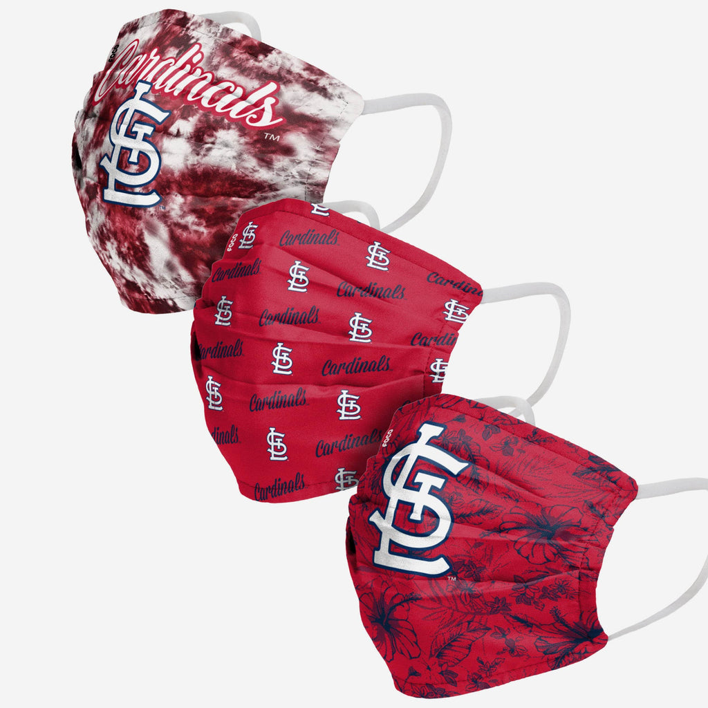 St Louis Cardinals Womens Matchday 3 Pack Face Cover FOCO - FOCO.com