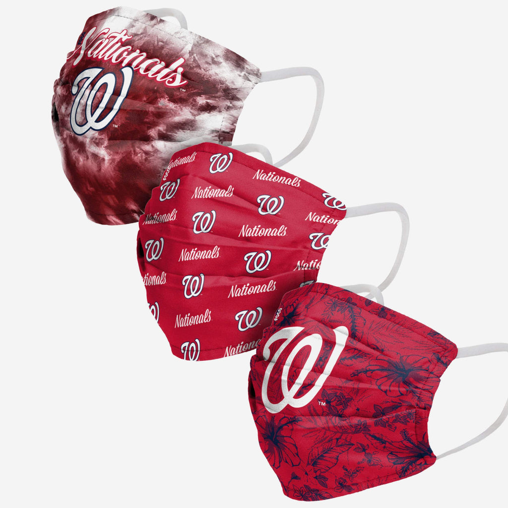 Washington Nationals Womens Matchday 3 Pack Face Cover FOCO - FOCO.com