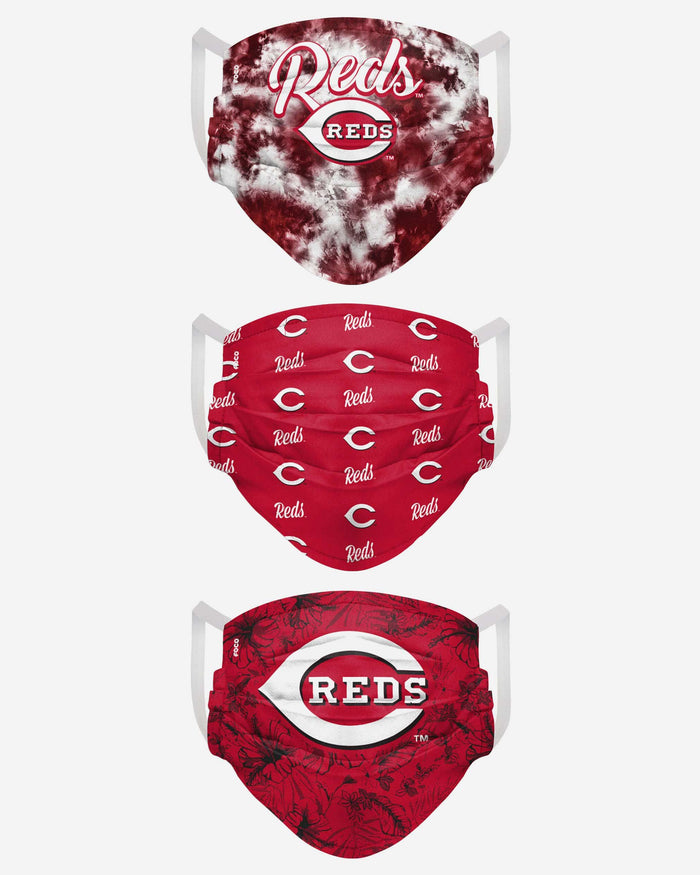 Cincinnati Reds Womens Matchday 3 Pack Face Cover FOCO - FOCO.com