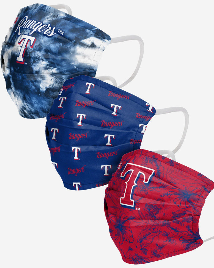 Texas Rangers Womens Matchday 3 Pack Face Cover FOCO - FOCO.com