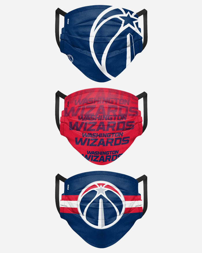 Washington Wizards Matchday 3 Pack Face Cover FOCO - FOCO.com