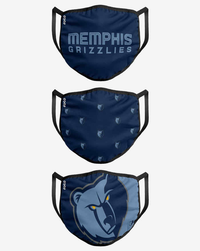 Memphis Grizzlies 3 Pack Face Cover FOCO - FOCO.com