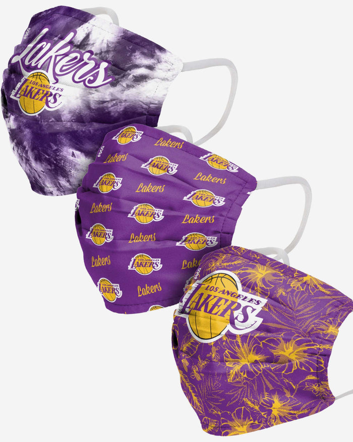 Los Angeles Lakers Womens Matchday 3 Pack Face Cover FOCO - FOCO.com