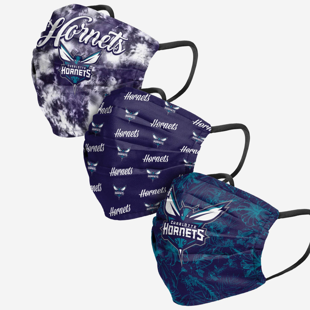 Charlotte Hornets Womens Matchday 3 Pack Face Cover FOCO - FOCO.com