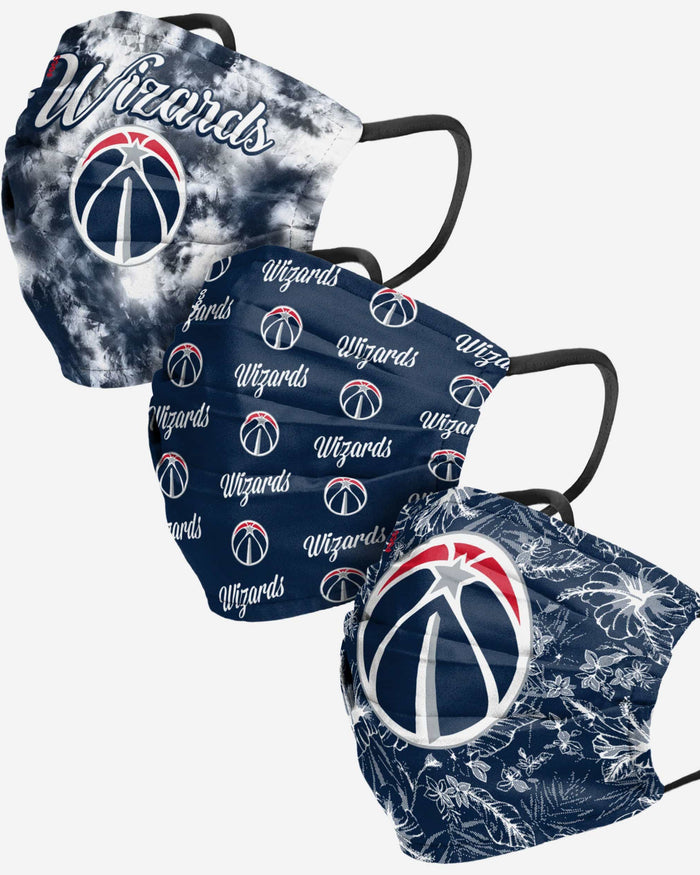 Washington Wizards Womens Matchday 3 Pack Face Cover FOCO - FOCO.com