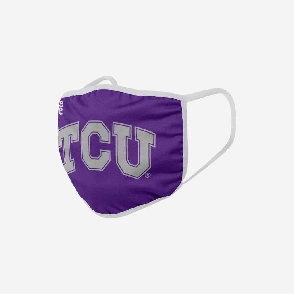 TCU Horned Frogs Solid Big Logo Face Cover FOCO - FOCO.com