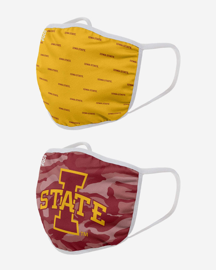 Iowa State Cyclones Clutch 2 Pack Face Cover FOCO - FOCO.com