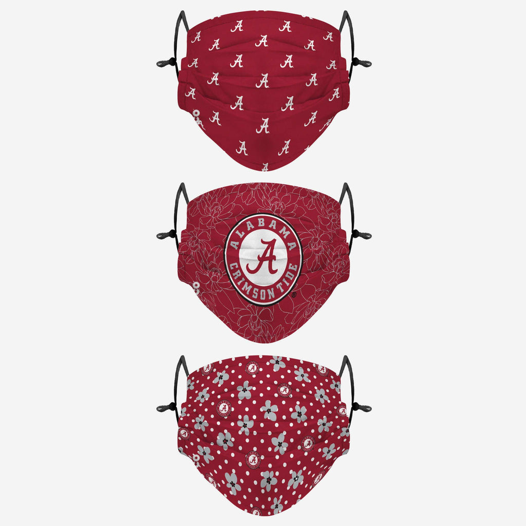 Alabama Crimson Tide Gameday Gardener 3 Pack Face Cover FOCO - FOCO.com