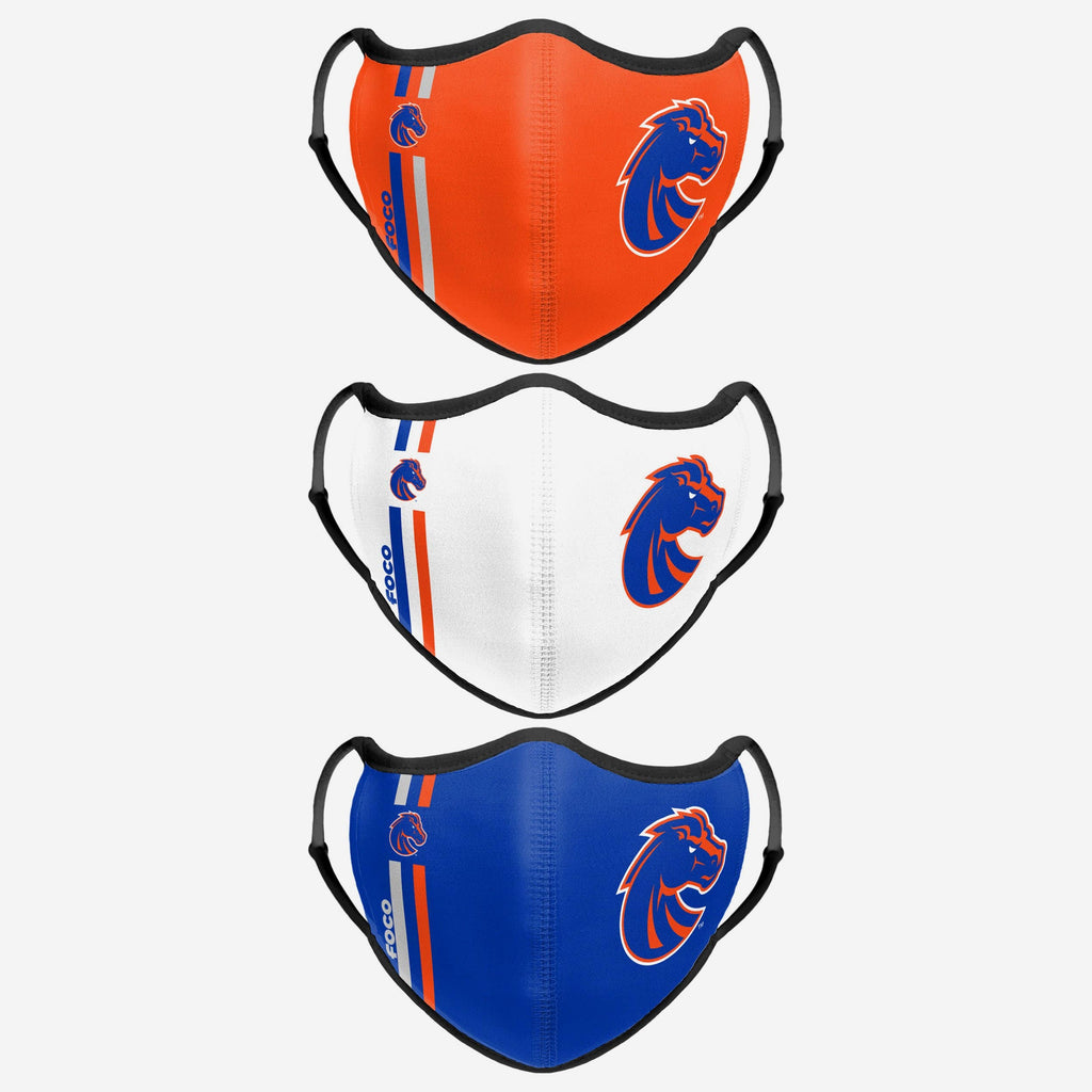 Boise State Broncos Sport 3 Pack Face Cover FOCO - FOCO.com