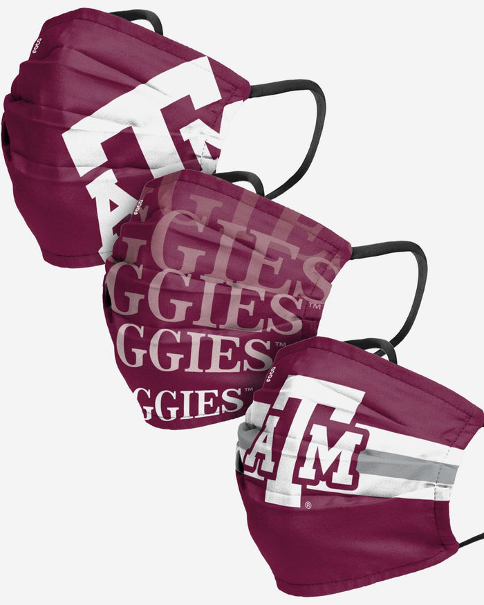 Texas A&M Aggies Matchday 3 Pack Face Cover FOCO - FOCO.com