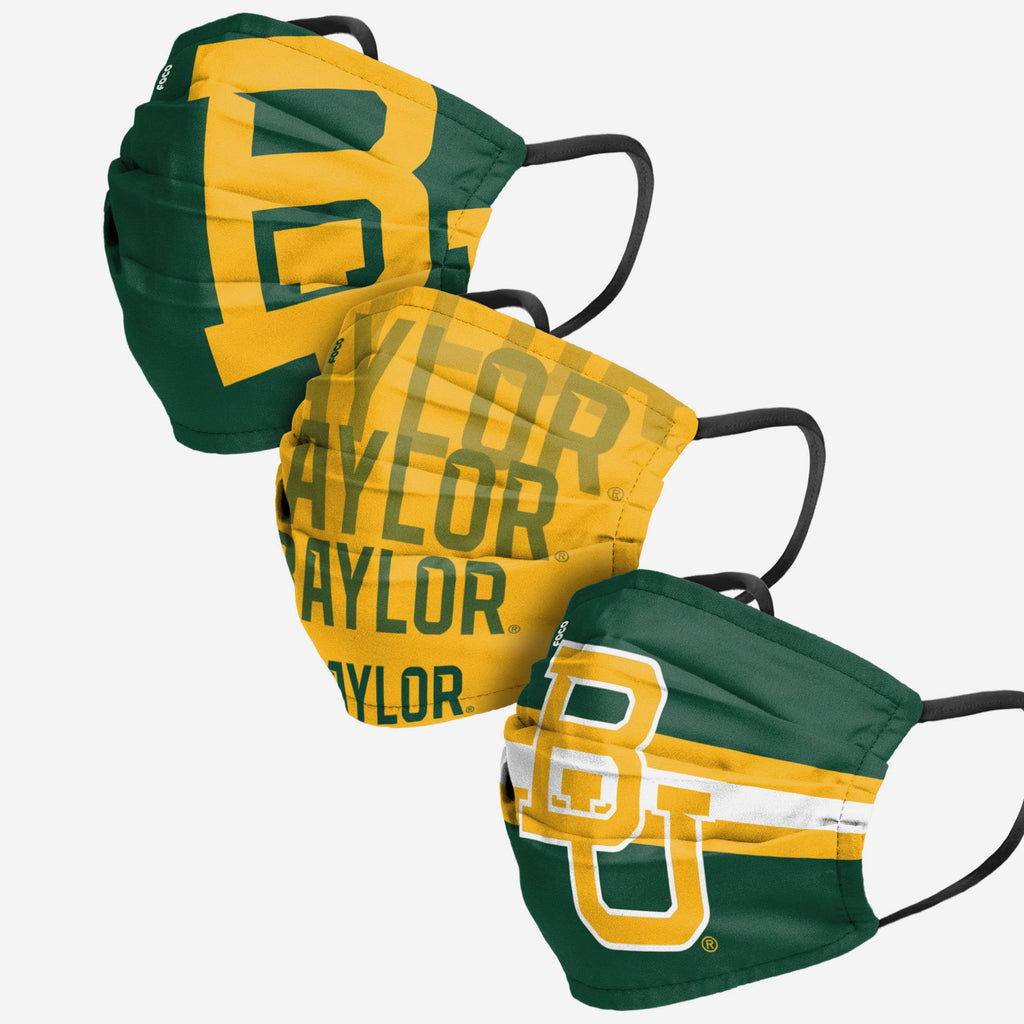 Baylor Bears Matchday 3 Pack Face Cover FOCO - FOCO.com