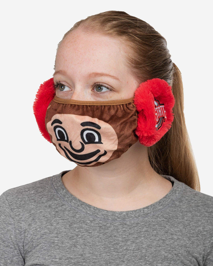 Brutus Buckeye Ohio State Buckeyes Mascot Earmuff Face Cover FOCO - FOCO.com