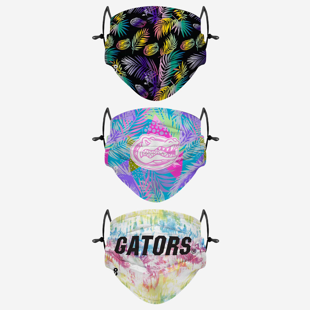 Florida Gators Neon Floral 3 Pack Face Cover FOCO - FOCO.com