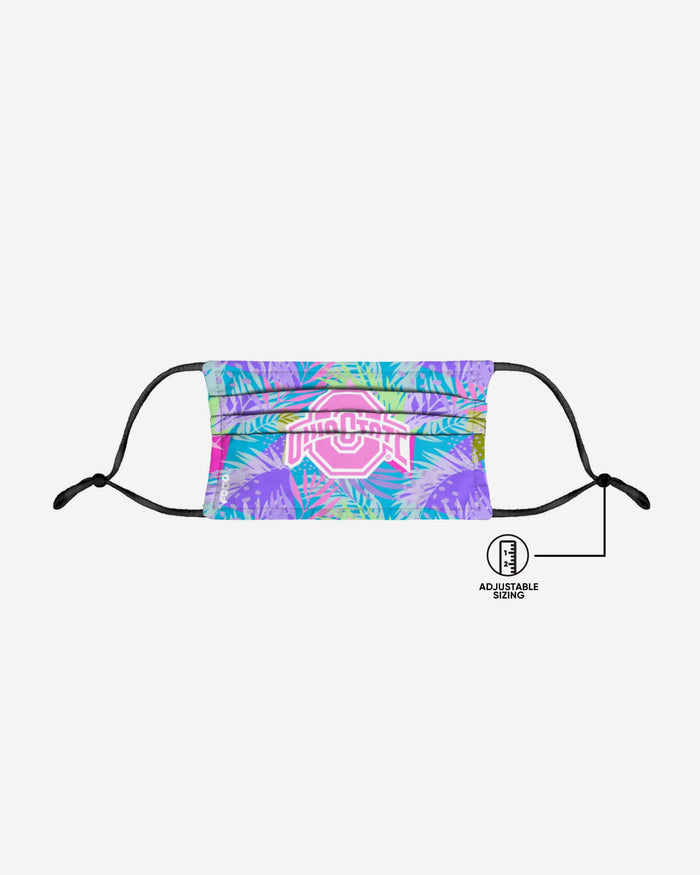 Ohio State Buckeyes Neon Floral 3 Pack Face Cover FOCO - FOCO.com