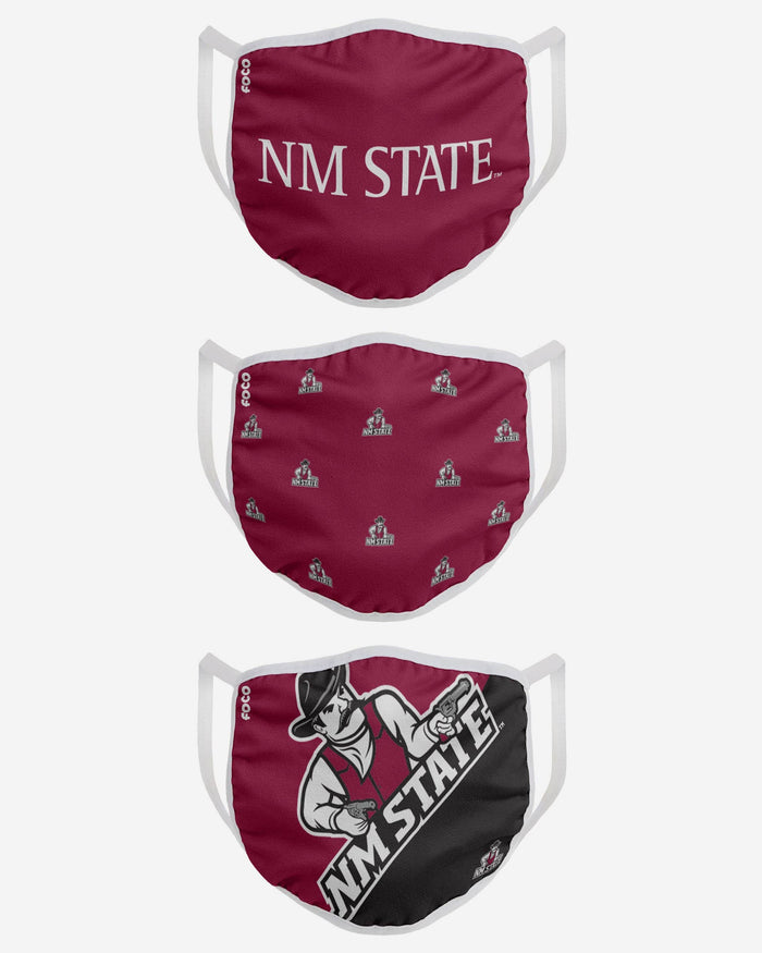 New Mexico State Aggies 3 Pack Face Cover FOCO - FOCO.com