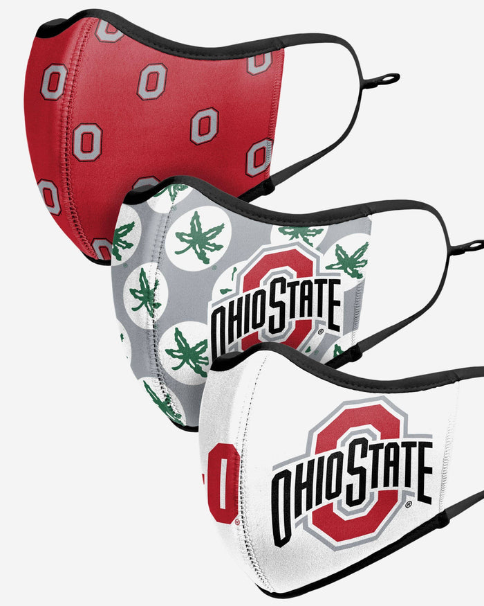 Ohio State Buckeyes Thematic Sport 3 Pack Face Cover FOCO - FOCO.com