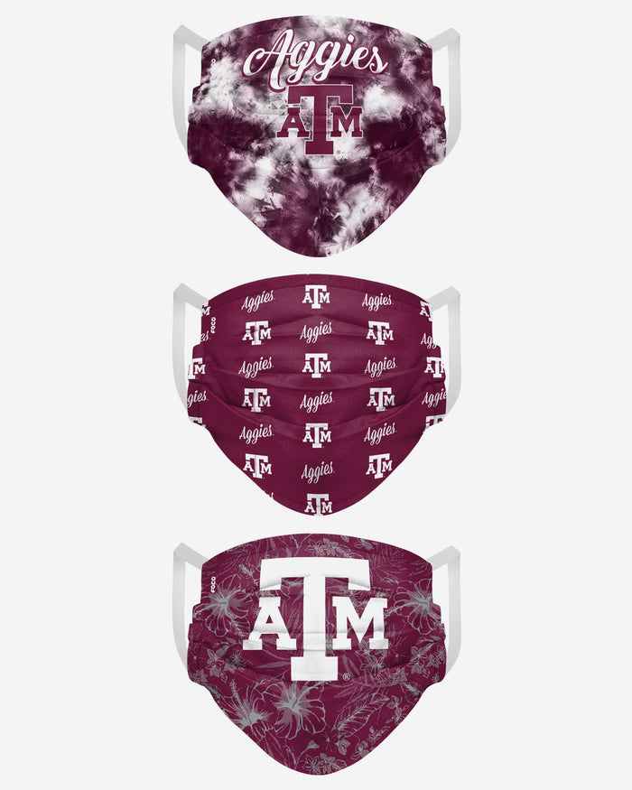 Texas A&M Aggies Womens Matchday 3 Pack Face Cover FOCO - FOCO.com