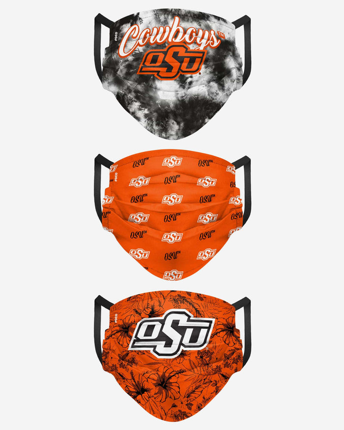 Oklahoma State Cowboys Womens Matchday 3 Pack Face Cover FOCO - FOCO.com