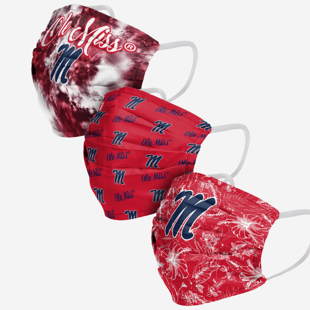 Ole Miss Rebels Womens Matchday 3 Pack Face Cover FOCO - FOCO.com