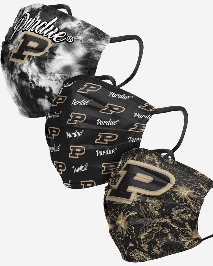 Purdue Boilermakers Womens Matchday 3 Pack Face Cover FOCO - FOCO.com