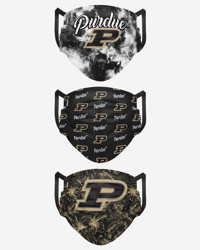 Purdue Boilermakers Womens Matchday 3 Pack Face Cover FOCO - FOCO.com