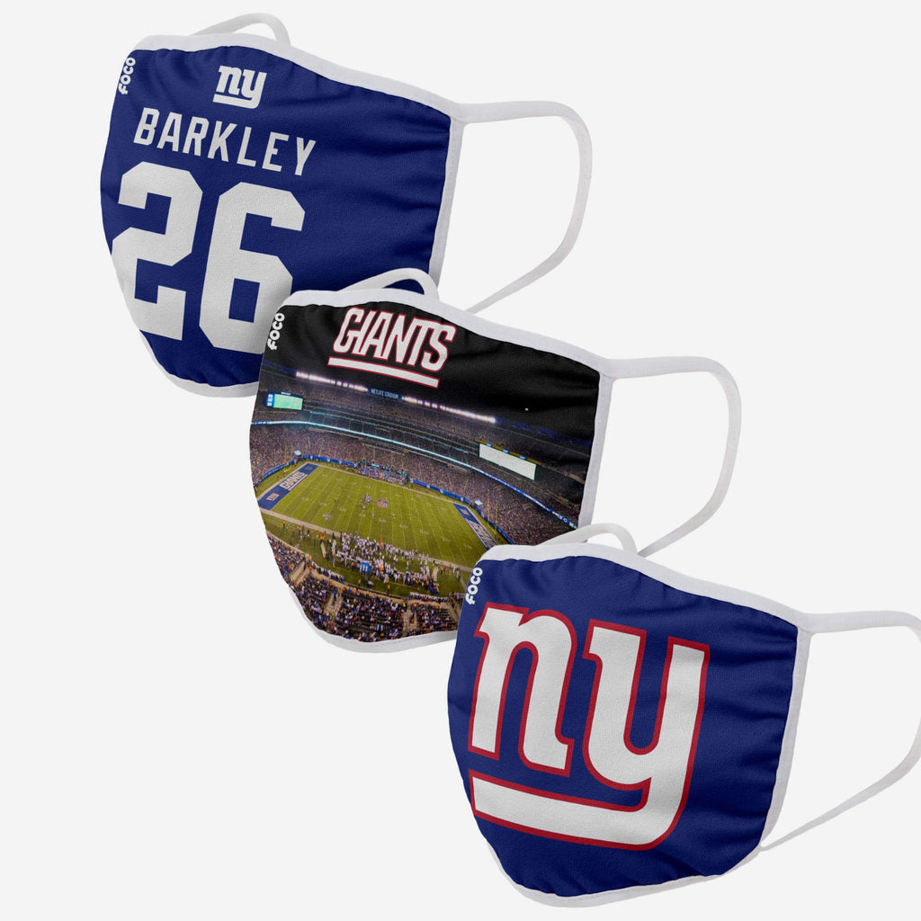 New York Giants Fan Fest 3 Pack Face Cover FOCO