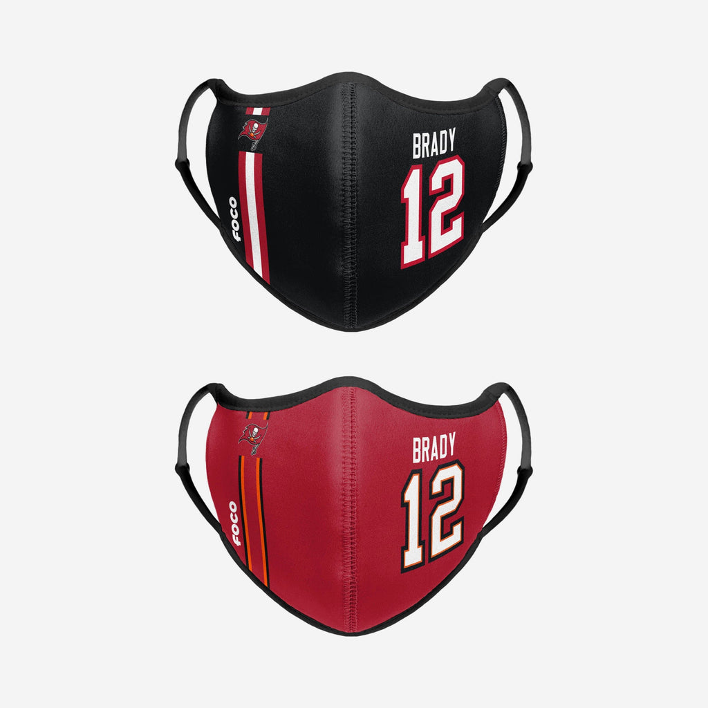 Tom Brady Tampa Bay Buccaneers Sport 2 Pack Face Cover FOCO - FOCO.com