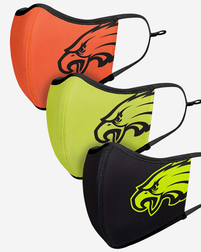 Philadelphia Eagles Highlights Sport 3 Pack Face Cover FOCO - FOCO.com