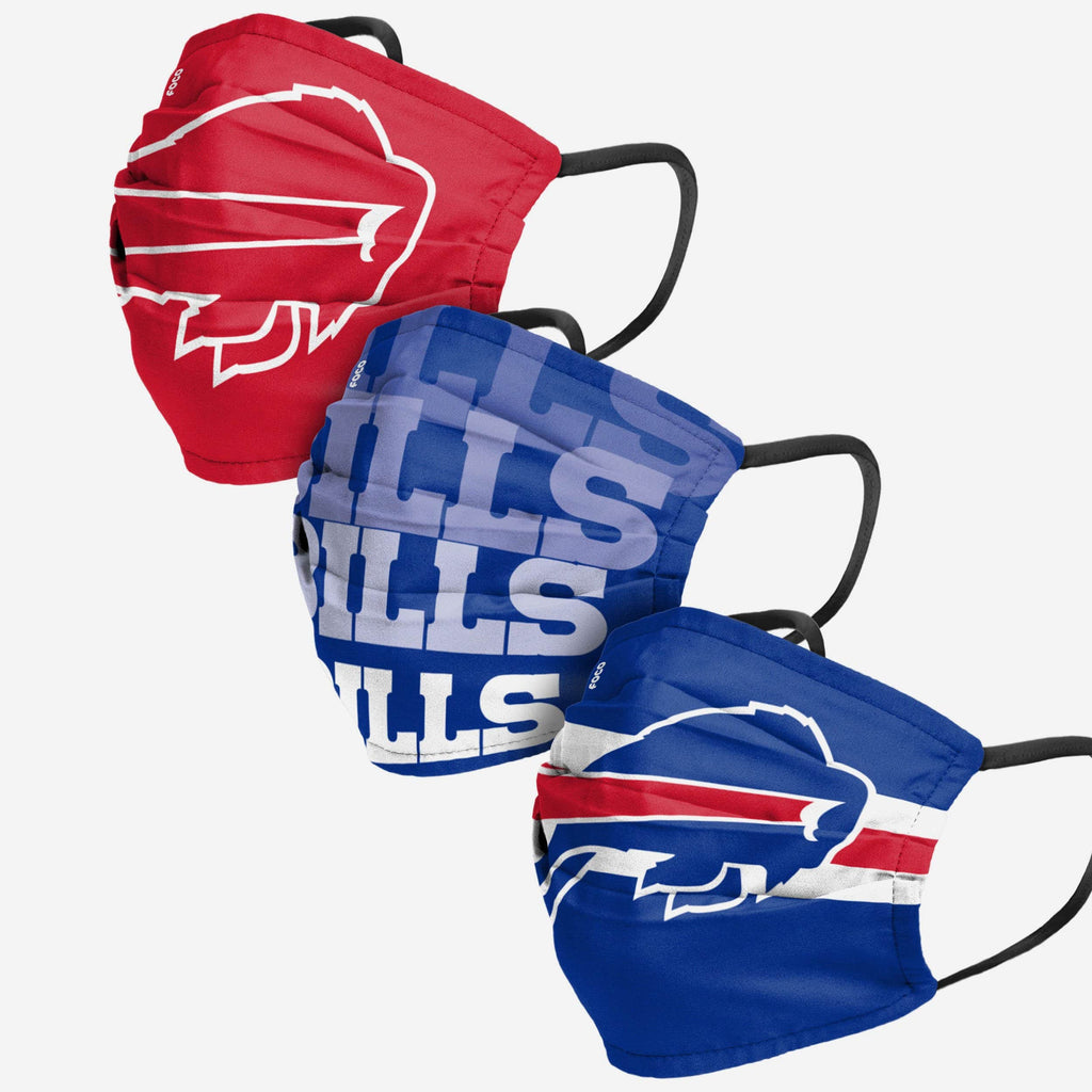 Buffalo Bills Matchday 3 Pack Face Cover FOCO Adult - FOCO.com