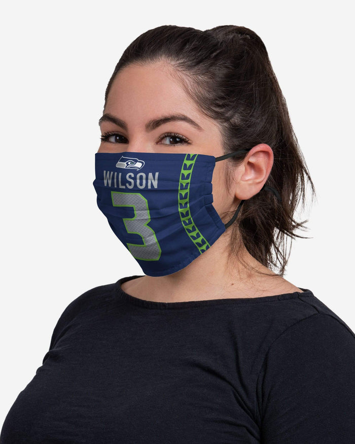 Russell Wilson Seattle Seahawks Adjustable Face Cover FOCO - FOCO.com