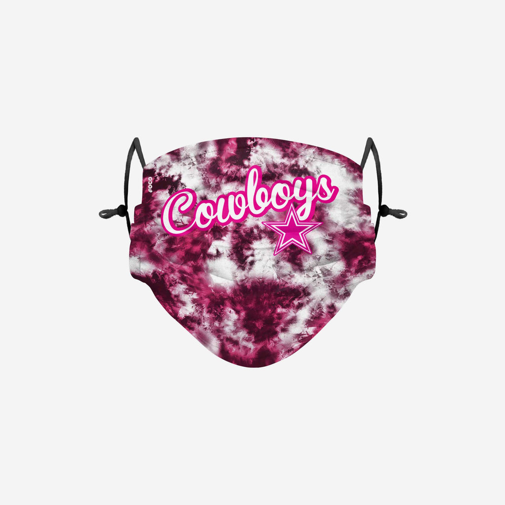 Dallas Cowboys Pink Tie-Dye Adjustable Face Cover FOCO - FOCO.com