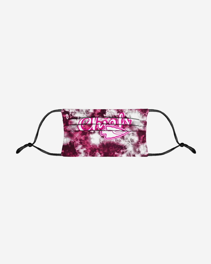 Kansas City Chiefs Pink Tie-Dye Adjustable Face Cover FOCO - FOCO.com