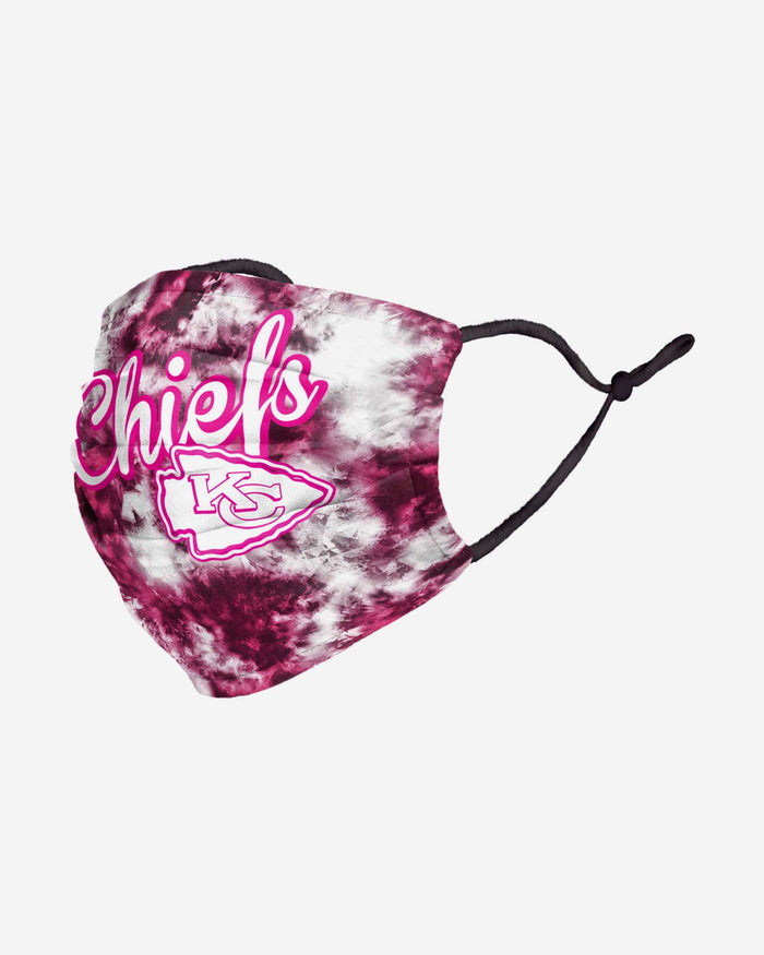 Kansas City Chiefs Pink Tie-Dye Adjustable Face Cover FOCO - FOCO.com